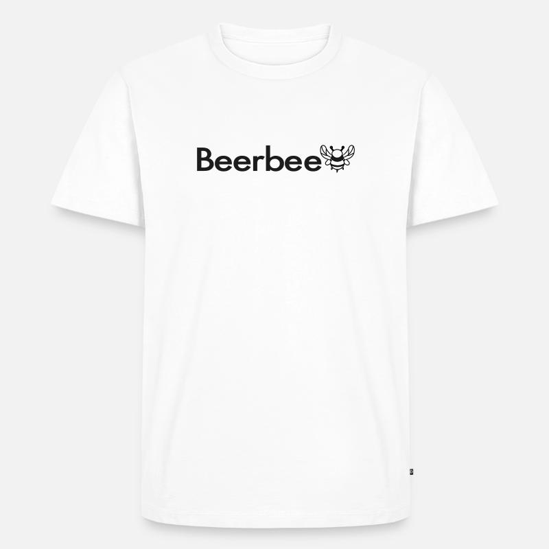 Beerbee Bierbiene Malle Spruch TShirt - Männer Premium Bio T-Shirt - Weiß