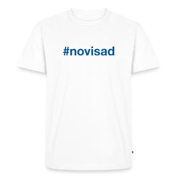 Hashtag Serbien de Novi Sad Serbie - T-shirt Premium bio Homme - blanc - Devant - Nico (187cm)
