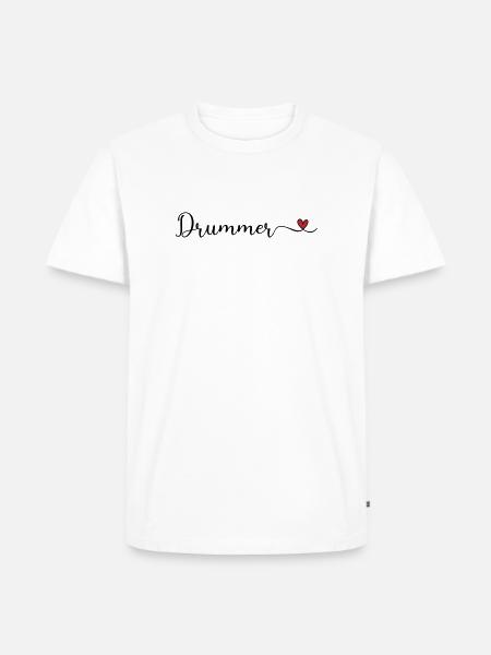 Schlagzeuger - Drummer - Männer Premium Bio T-Shirt - Weiß