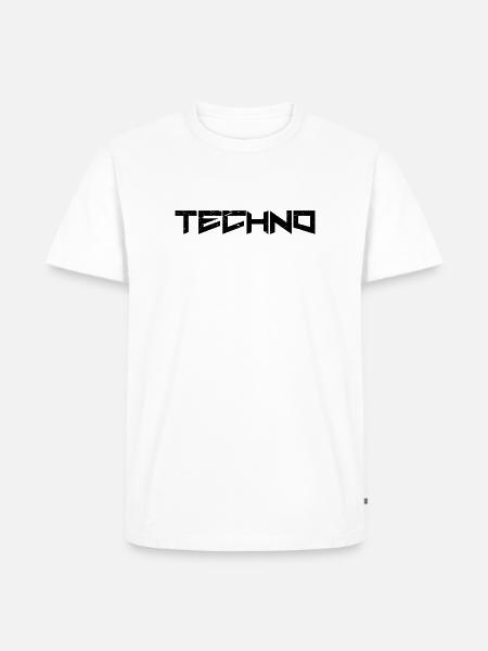 Techno - Men's Premium Organic T-Shirt - white