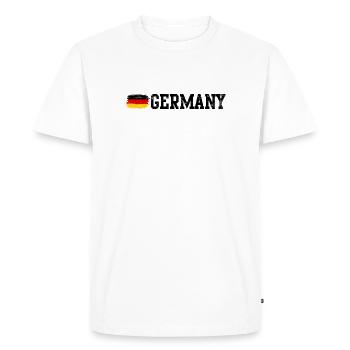 Traînée de brosse du drapeau allemand - T-shirt Premium bio Homme - blanc - Devant - Nico (187cm)