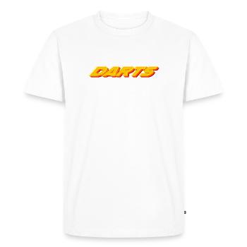 Fléchettes, fléchettes, fléchettes rétro - T-shirt Premium bio Homme - blanc - Devant - Nico (187cm)