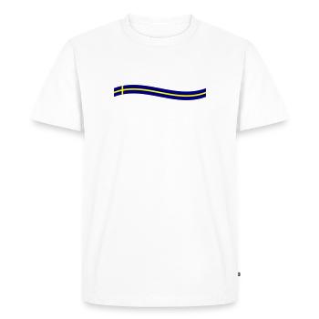 Icône du drapeau suédois - T-shirt Premium bio Homme - blanc - Devant - Nico (187cm)