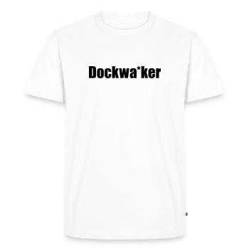 Dockwa-ker - T-shirt Premium bio Homme - blanc - Devant - Nico (187cm)