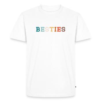 Besties - Men's Premium Organic T-Shirt - white - Front - Nico (187cm)