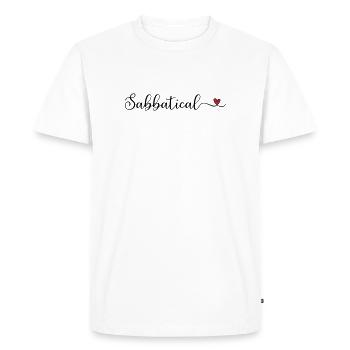 Sabbatical cute Typography with a Heart - Men's Premium Organic T-Shirt - white - Front - Nico (187cm)