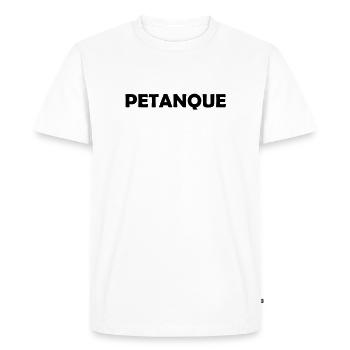 Pétanque ! - T-shirt Premium bio Homme - blanc - Devant - Nico (187cm)