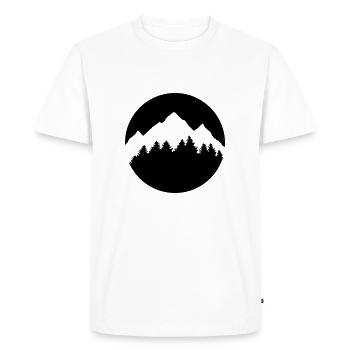 Forest and Mountains - T-shirt Premium bio Homme - blanc - Devant - Nico (187cm)