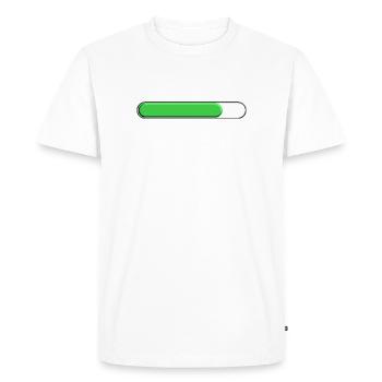 Jauge moyenne Vert (trois quart) - T-shirt Premium bio Homme - blanc - Devant - Nico (187cm)
