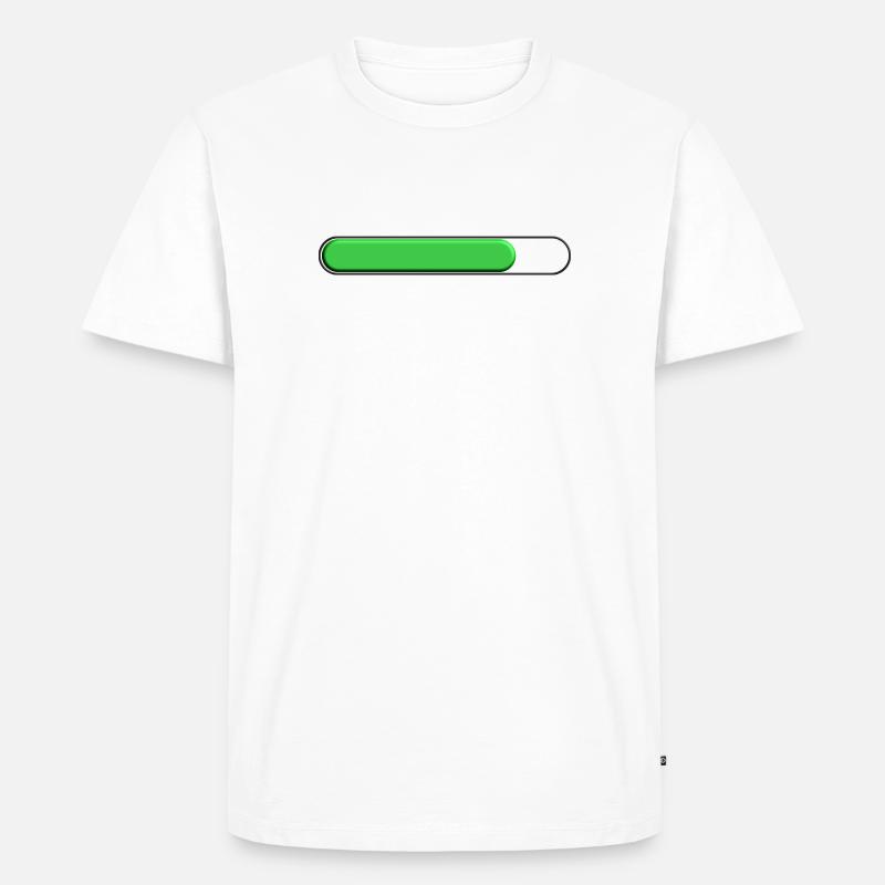 Jauge moyenne Vert (trois quart) - T-shirt Premium bio Homme - blanc