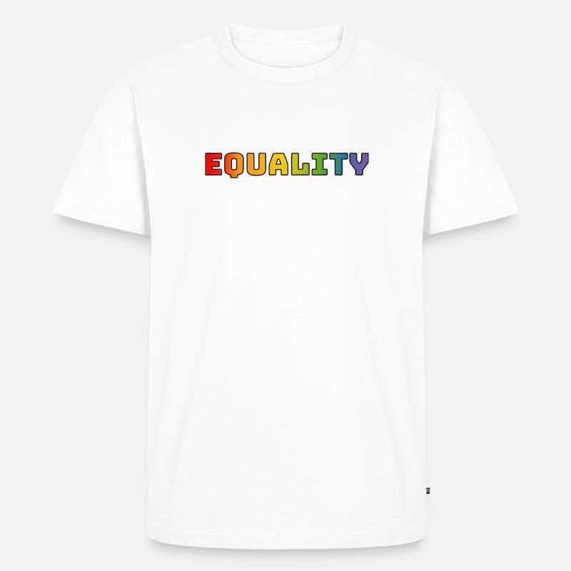 Regenbogen equality 1 - Männer Premium Bio T-Shirt - Weiß