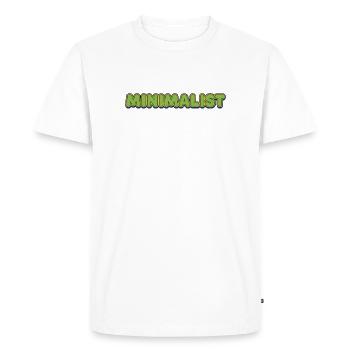 Lettrage néon minimaliste rétro - T-shirt Premium bio Homme - blanc - Devant - Nico (187cm)