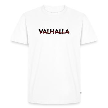 Valhalla Rune Rouge et Noir - T-shirt Premium bio Homme - blanc - Devant - Nico (187cm)