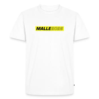Malle 2026 - T-shirt Premium bio Homme - blanc - Devant - Nico (187cm)