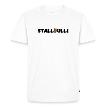 Pull d’écurie - Écurie - Cavalier cheval Cavalier - T-shirt Premium bio Homme - blanc - Devant - Nico (187cm)