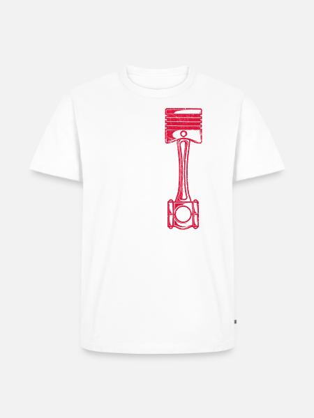 American Flag Muscle Car - Männer Premium Bio T-Shirt - Weiß