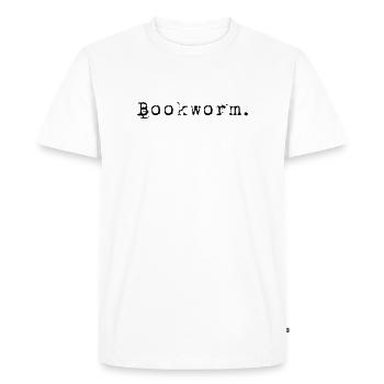 Rat de bibliothèque Livres Rat de bibliothèque - T-shirt Premium bio Homme - blanc - Devant - Nico (187cm)