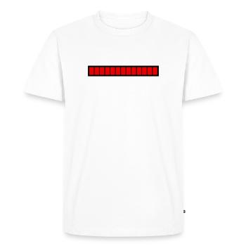 Barre de chargement rectangle Noir Rouge (100%) - T-shirt Premium bio Homme - blanc - Devant - Nico (187cm)