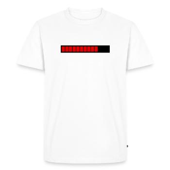 Barre de chargement rectangle Noir Rouge (75%) - T-shirt Premium bio Homme - blanc - Devant - Nico (187cm)
