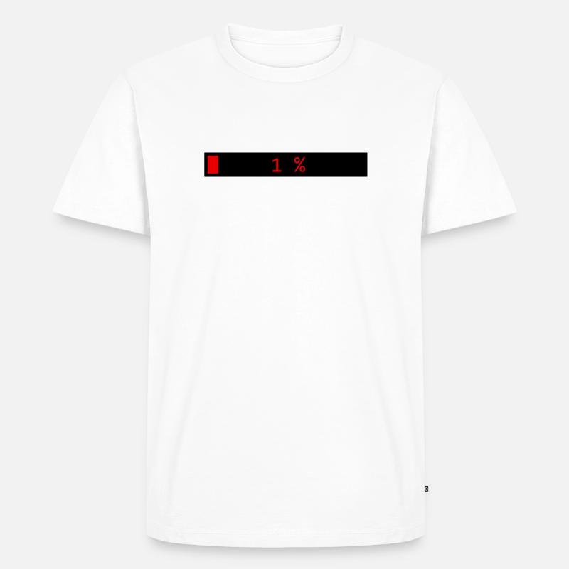 Rectangle loading bar Black Red 1% - Men's Premium Organic T-Shirt - white