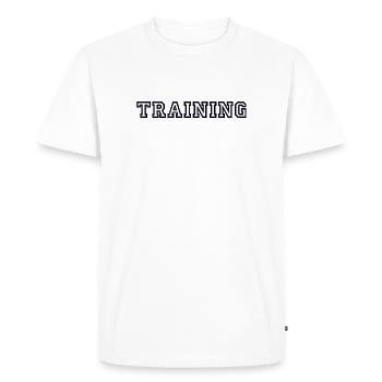 TRAINING Sport Fitness Workout - Men's Premium Organic T-Shirt - white - Front - Nico (187cm)