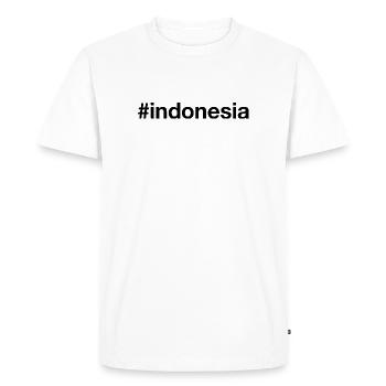 INDONESIE Indonésie Indonésien Hashtag - T-shirt Premium bio Homme - blanc - Devant - Nico (187cm)