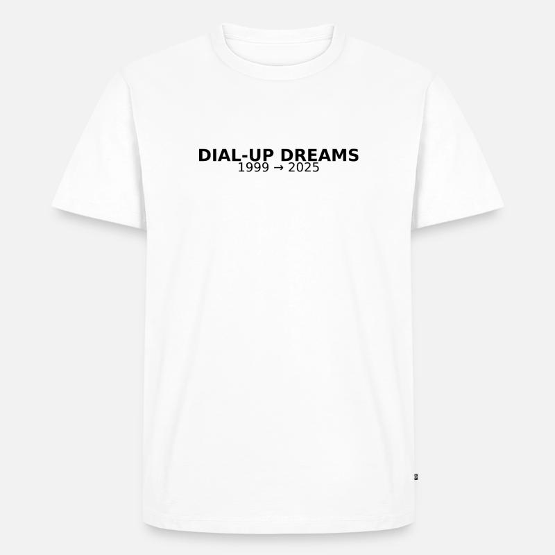DIAL-UP DREAMS - Männer Premium Bio T-Shirt - Weiß