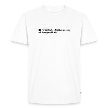Vêtements colorés - T-shirt Premium bio Homme - blanc - Devant - Nico (187cm)