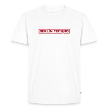Berlin Techno Hard Dark Rave - Men's Premium Organic T-Shirt - white - Front - Nico (187cm)
