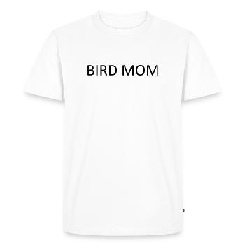 Minimalist Bird Mom, Funny Bird Mama for F - Men's Premium Organic T-Shirt - white - Front - Nico (187cm)