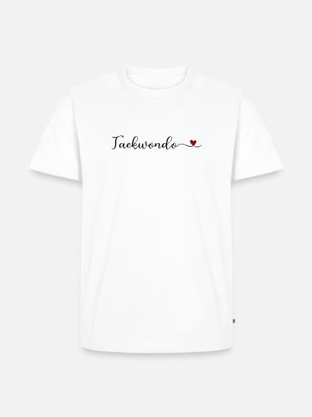 Taekwondo Herz - Männer Premium Bio T-Shirt - Weiß