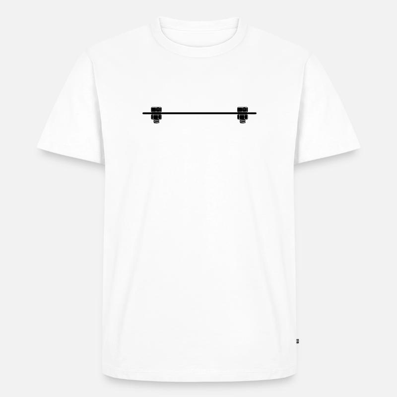Logo Mutterschraube Platte - Männer Premium Bio T-Shirt - Weiß