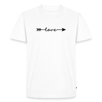 love arrow trend gift love in love - Men's Premium Organic T-Shirt - white - Front - Nico (187cm)