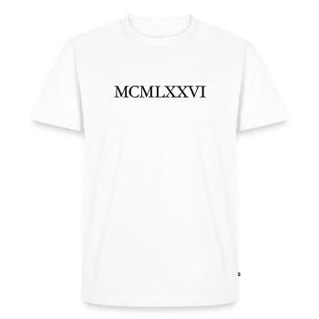 MCMLXXVI 1976 Roman birthday year - Men's Premium Organic T-Shirt - white - Front - Nico (187cm)