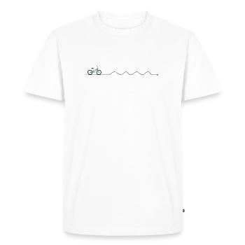Silhouette de vélo Emerald Trek - T-shirt Premium bio Homme - blanc - Devant - Nico (187cm)