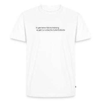 mauvais vêtements - T-shirt Premium bio Homme - blanc - Devant - Nico (187cm)