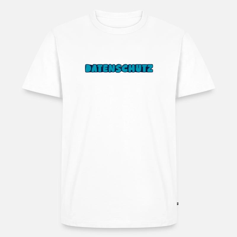 Datenschutz - Männer Premium Bio T-Shirt - Weiß
