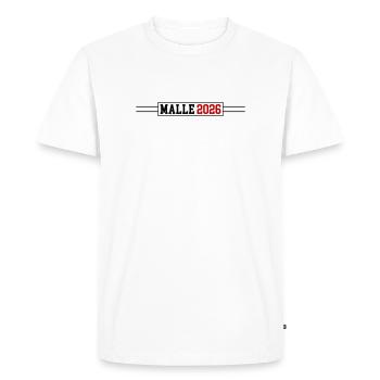 Malle 2026 - T-shirt Premium bio Homme - blanc - Devant - Nico (187cm)