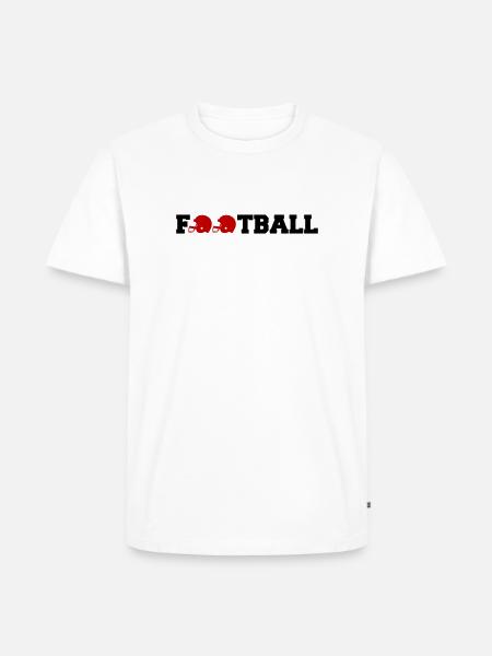 Rotes Helmduo Sportdesign - Männer Premium Bio T-Shirt - Weiß