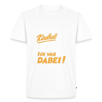Kindheit ohne Handy ich war dabei - Männer Premium Bio T-Shirt - Weiß - Vorne - Nico (187cm)