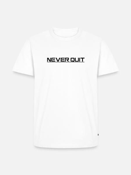 Motif d’endurance Never Quit - T-shirt Premium bio Homme - blanc