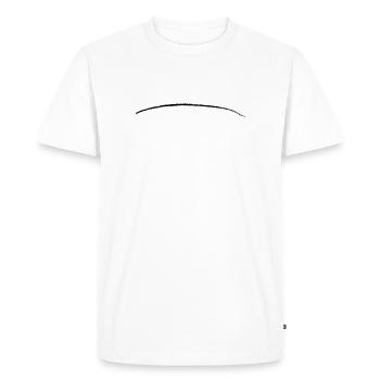 coup de pinceau rayé ligne - T-shirt Premium bio Homme - blanc - Devant - Nico (187cm)