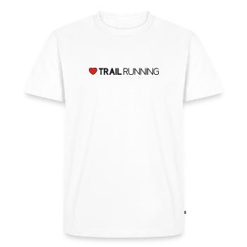 J’adore le trail running - T-shirt Premium bio Homme - blanc - Devant - Nico (187cm)