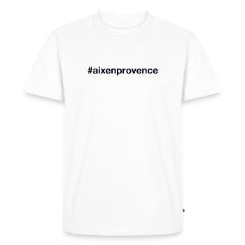 AIX-EN-PROVENCE Hashtag - T-shirt Premium bio Homme - blanc - Devant - Nico (187cm)