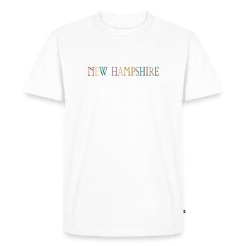 New Hampshire - T-shirt Premium bio Homme - blanc - Devant - Nico (187cm)