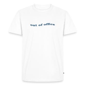 Out Of Office Funny Vacation Slogan - Men's Premium Organic T-Shirt - white - Front - Nico (187cm)