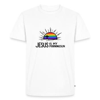 jesus christ rainbow jesusfreak salvation army - Men's Premium Organic T-Shirt - white - Front - Nico (187cm)