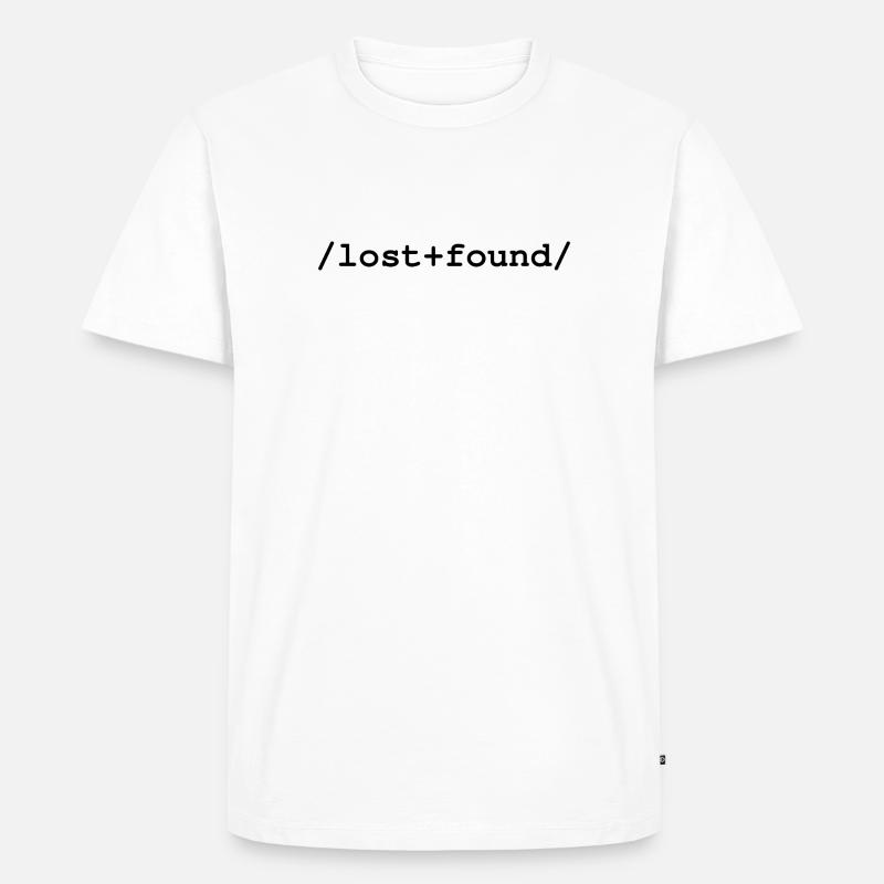 Lost+Found - Ordner /lost+found/ - Männer Premium Bio T-Shirt - Weiß