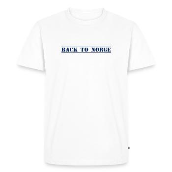 Norvège Norvège - T-shirt Premium bio Homme - blanc - Devant - Nico (187cm)
