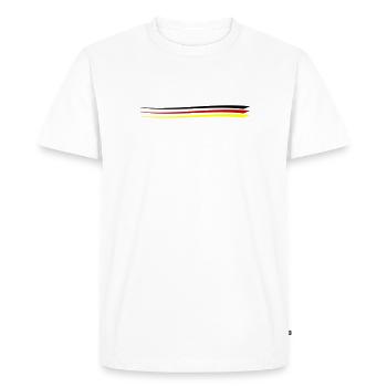 Germany Team Line Flag - Men's Premium Organic T-Shirt - white - Front - Nico (187cm)